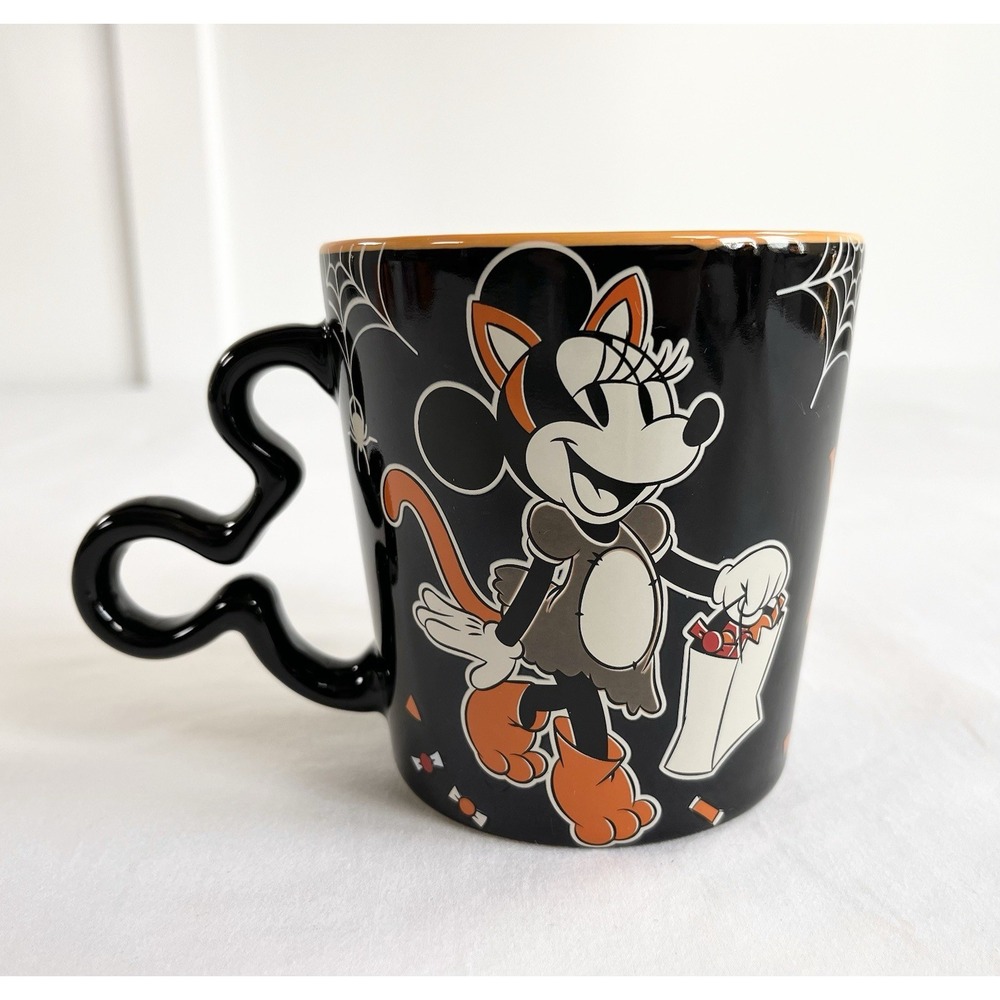 Disney Mickey Minnie Mouse Oh What Fun Halloween Coffee Mug Ears Handle New‎
